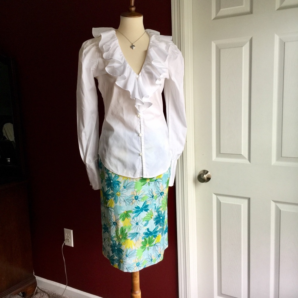 Jones New York  Silk Blend Floral Pattern …